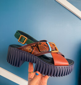 J.HOFFMAN'S Plia Juno Platform Sandal in Coffee