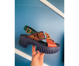 Plia Juno Platform Sandal in Coffee - j.hoffman's