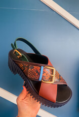 J.HOFFMAN'S Plia Juno Platform Sandal in Coffee
