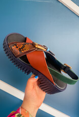 J.HOFFMAN'S Plia Juno Platform Sandal in Coffee