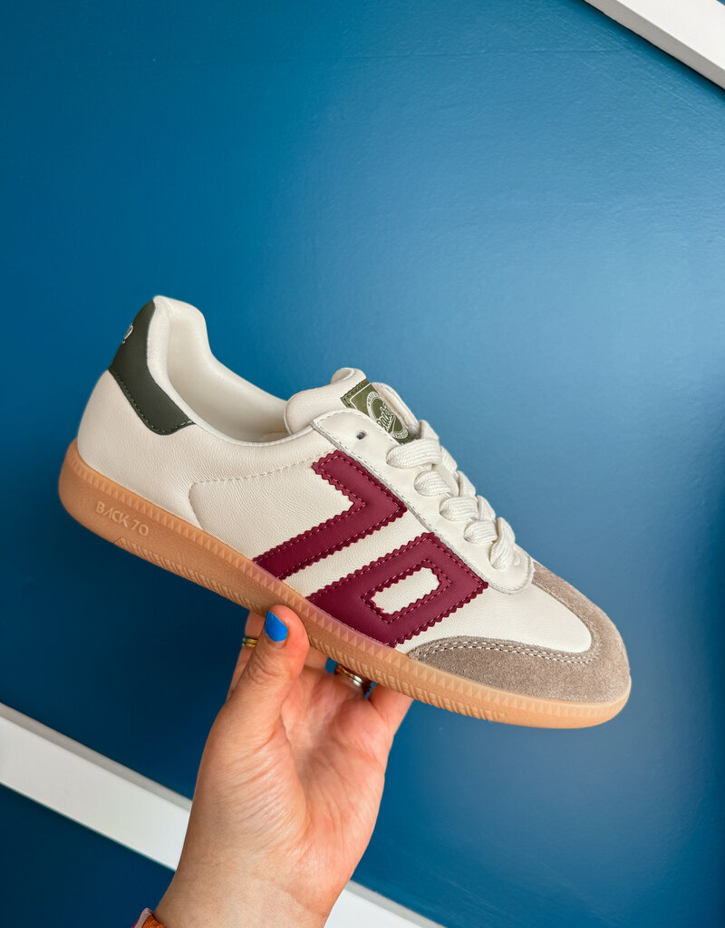 J.HOFFMAN'S Cloud Sneaker in Butter/ Wine