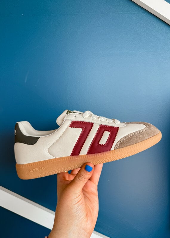J.HOFFMAN'S Cloud Sneaker in Butter/ Wine