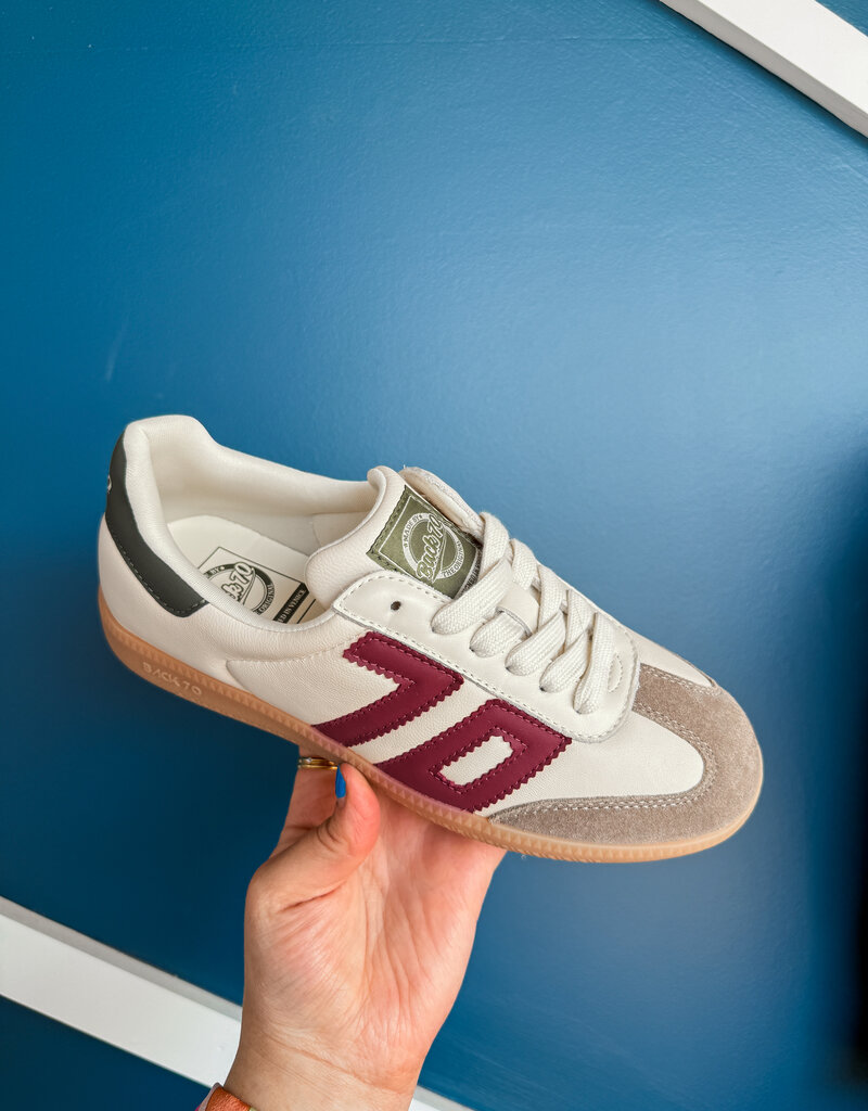 J.HOFFMAN'S Cloud Sneaker in Butter/ Wine