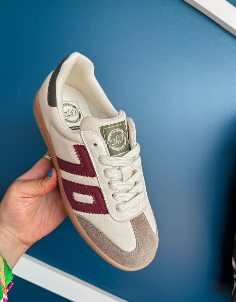 J.HOFFMAN'S Cloud Sneaker in Butter/ Wine