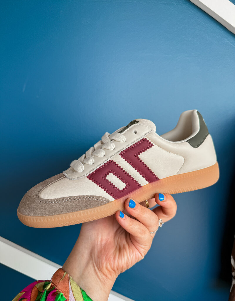 J.HOFFMAN'S Cloud Sneaker in Butter/ Wine