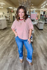 J.HOFFMAN'S Outlaw Top in Red Stripe