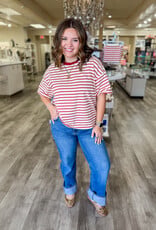 J.HOFFMAN'S Outlaw Top in Red Stripe