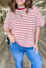J.HOFFMAN'S Outlaw Top in Red Stripe