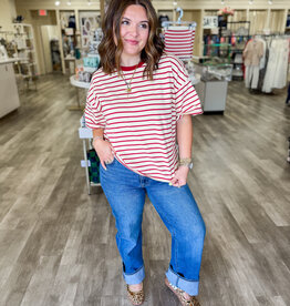 J.HOFFMAN'S Outlaw Top in Red Stripe