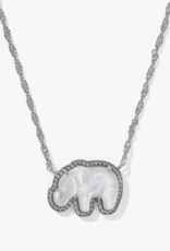 KENDRA SCOTT Elephant Pendant Necklace in Light Grey Mop