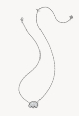 KENDRA SCOTT Elephant Pendant Necklace in Light Grey Mop