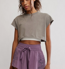 J.HOFFMAN'S FPM Hot Shot Cropped Tee in Pewter