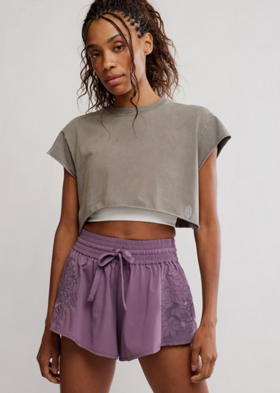 J.HOFFMAN'S FPM Hot Shot Cropped Tee in Pewter
