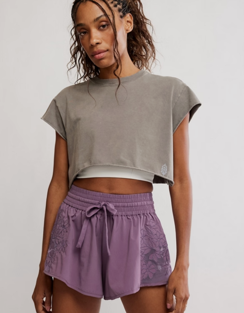 J.HOFFMAN'S FPM Hot Shot Cropped Tee in Pewter