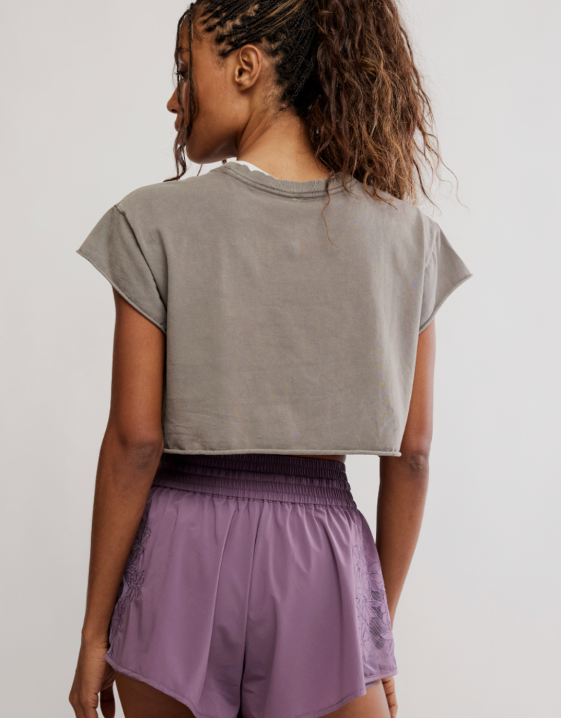 J.HOFFMAN'S FPM Hot Shot Cropped Tee in Pewter