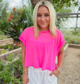 J.HOFFMAN'S FPM My Time Tee in Hot Pink