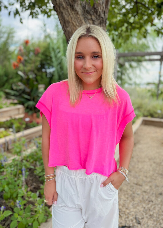 J.HOFFMAN'S FPM My Time Tee in Hot Pink