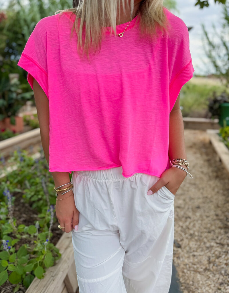 J.HOFFMAN'S FPM My Time Tee in Hot Pink