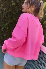 J.HOFFMAN'S FPM Intercept Pullover in Hot Pink