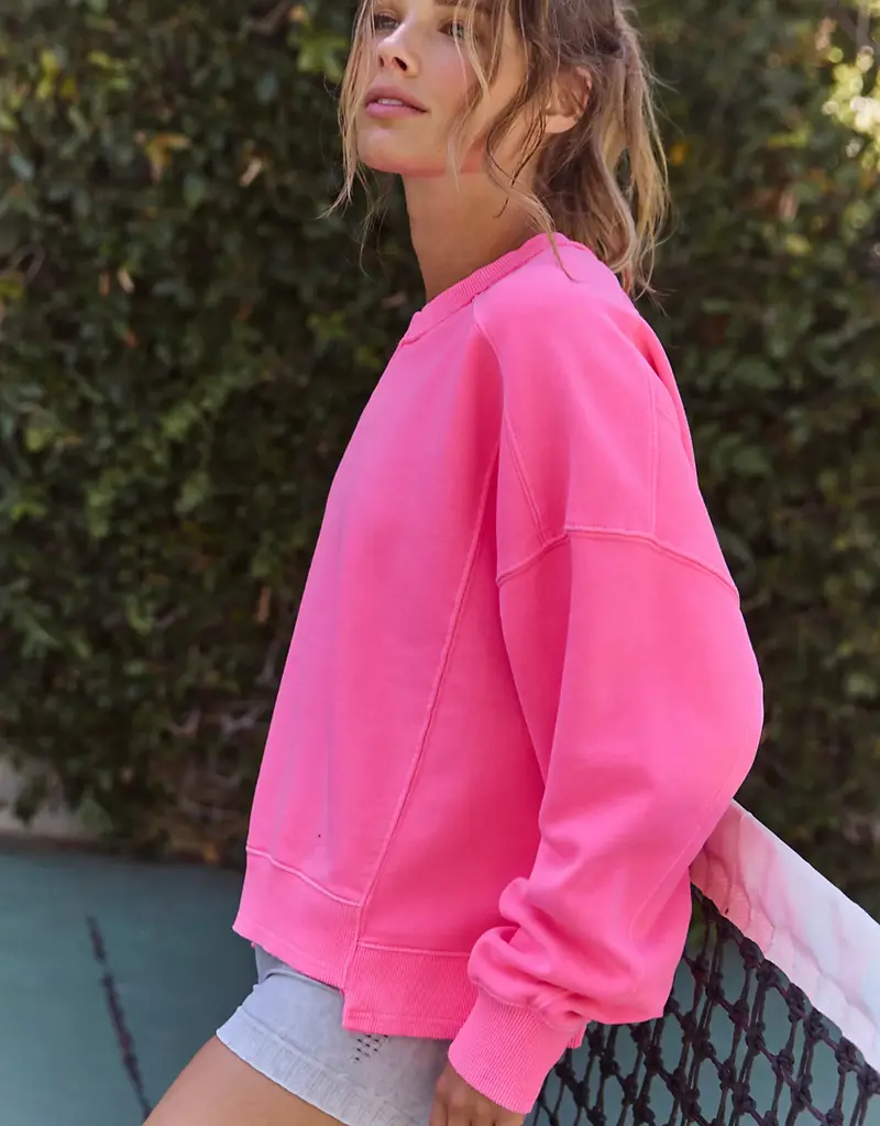 J.HOFFMAN'S FPM Intercept Pullover in Hot Pink