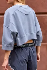 J.HOFFMAN'S FPM Sho Sleeve Intercept Pullover in Blue Ash