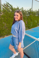 J.HOFFMAN'S FPM Sho Sleeve Intercept Pullover in Blue Ash