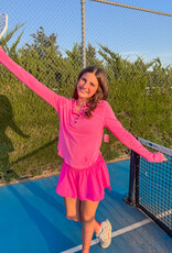 J.HOFFMAN'S FPM Cool Down Solid Crewneck in Hot Pink