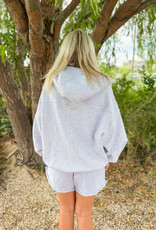 J.HOFFMAN'S FPM Final Call Zip Up Hoodie in White Heather Grey