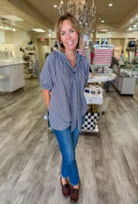 J.HOFFMAN'S Ryan Bow Top in Cocoa Stripe