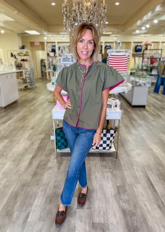 J.HOFFMAN'S Cassie Top in Olive
