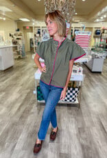 J.HOFFMAN'S Cassie Top in Olive