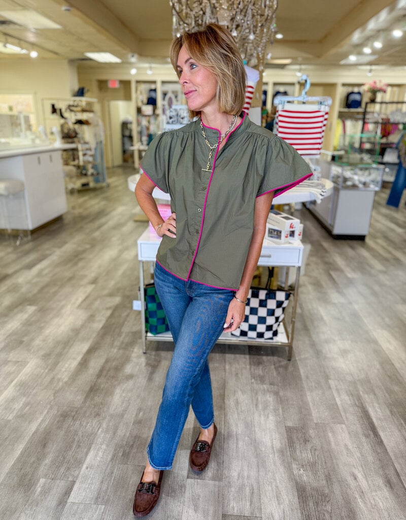 J.HOFFMAN'S Cassie Top in Olive
