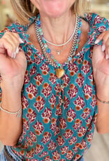 J.HOFFMAN'S Solstice Top in Turquoise