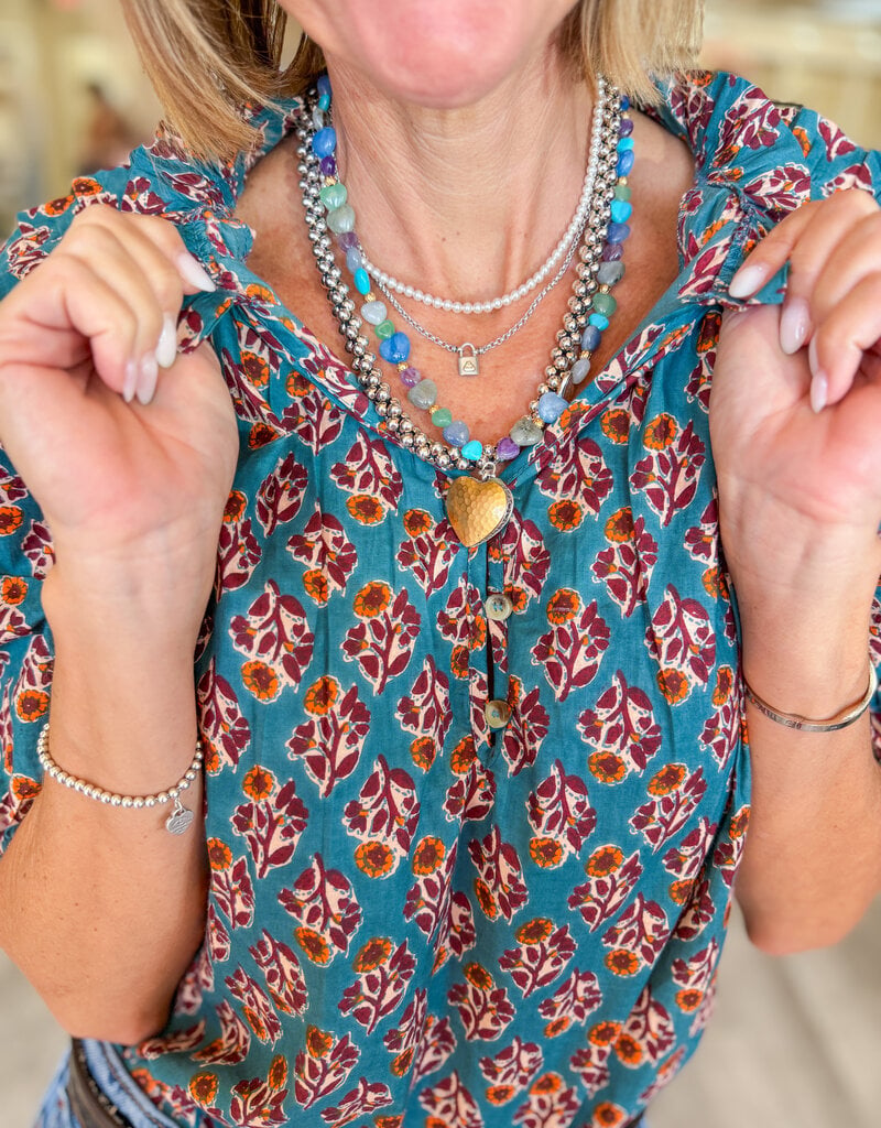 J.HOFFMAN'S Solstice Top in Turquoise