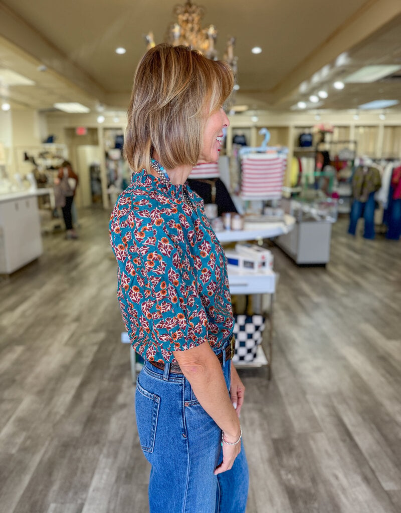 J.HOFFMAN'S Solstice Top in Turquoise