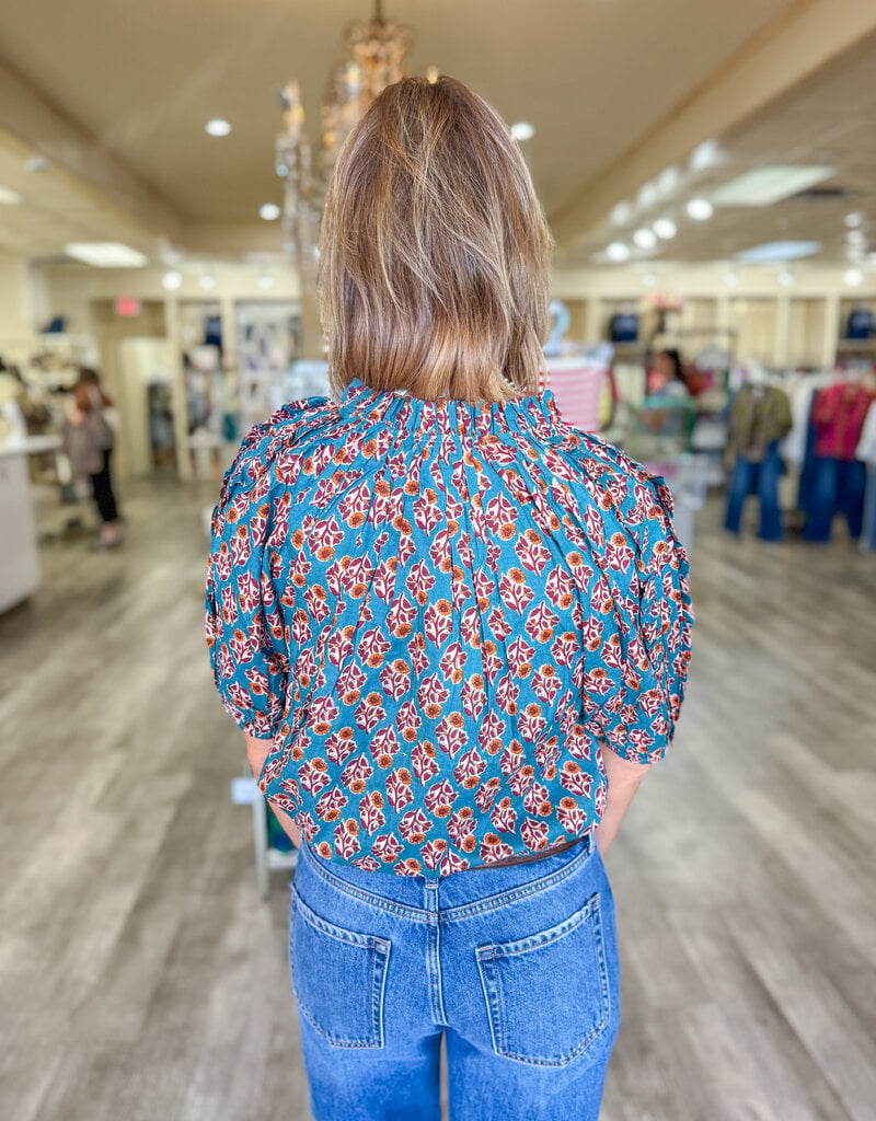 J.HOFFMAN'S Solstice Top in Turquoise