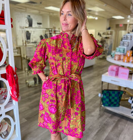 J.HOFFMAN'S Tucker Dress in Brown