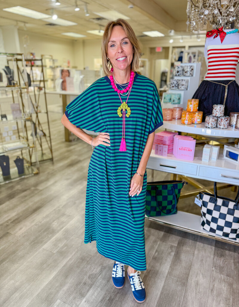 J.HOFFMAN'S Maple Dress in Green Navy