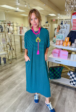 J.HOFFMAN'S Maple Dress in Green Navy