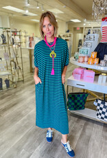 J.HOFFMAN'S Maple Dress in Green Navy