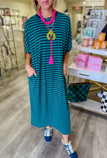 J.HOFFMAN'S Maple Dress in Green Navy