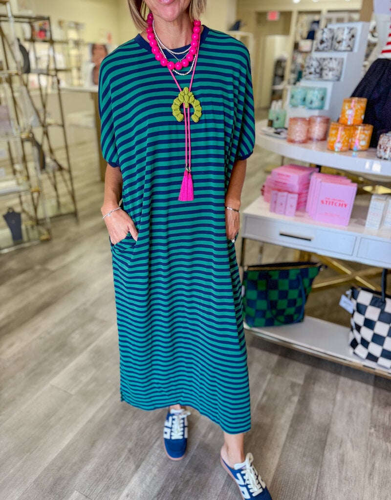 J.HOFFMAN'S Maple Dress in Green Navy