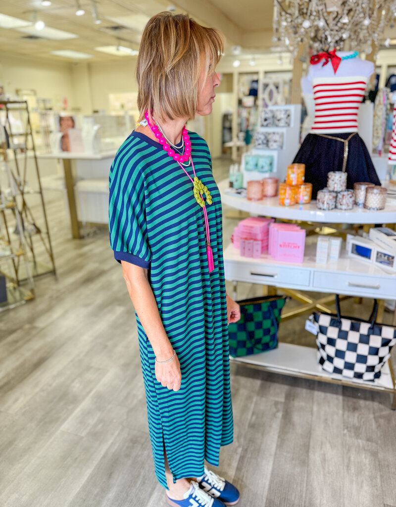 J.HOFFMAN'S Maple Dress in Green Navy