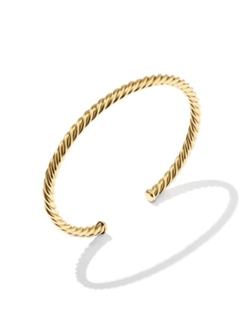 KENDRA SCOTT Victoria Large Twist 14k Gold-Filled Cuff Bracelet