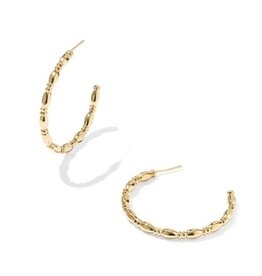 KENDRA SCOTT Miriam Large Bead 14k Gold-Filled Hoop Earrings