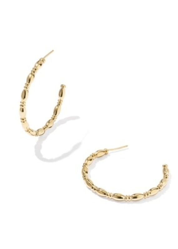 KENDRA SCOTT Miriam Large Bead 14k Gold-Filled Hoop Earrings