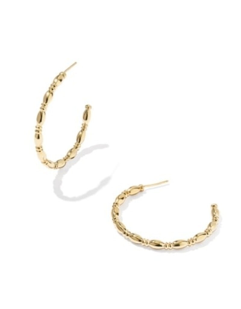 KENDRA SCOTT Miriam Large Bead 14k Gold-Filled Hoop Earrings