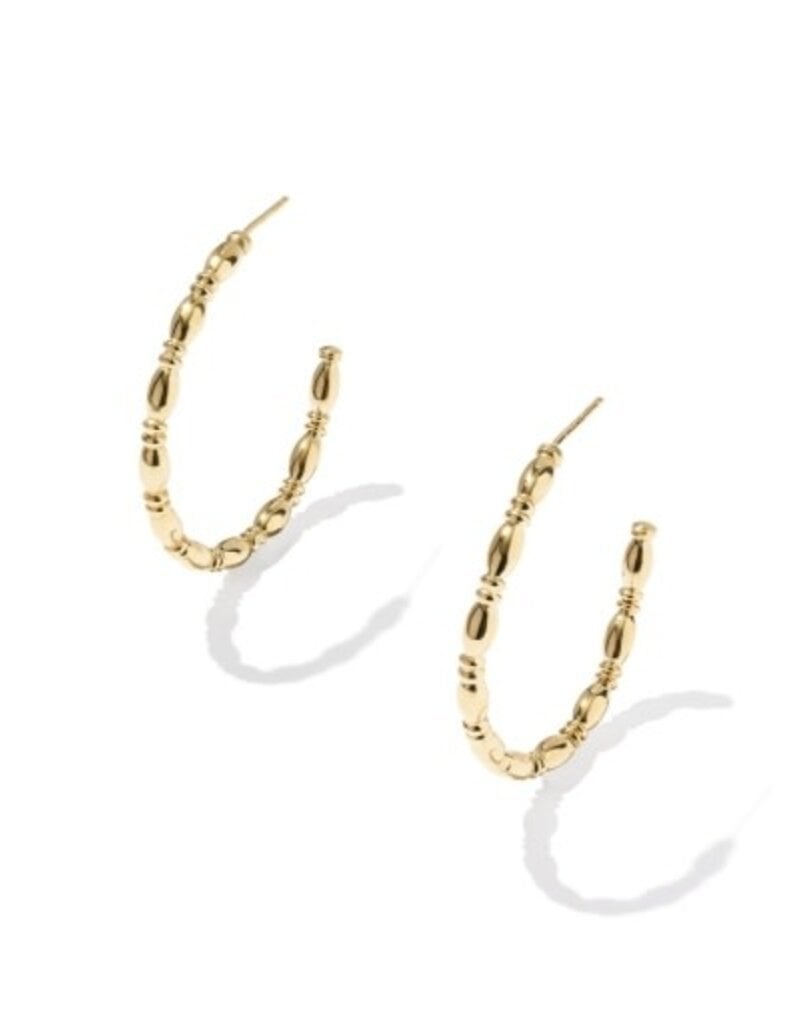 KENDRA SCOTT Miriam Large Bead 14k Gold-Filled Hoop Earrings