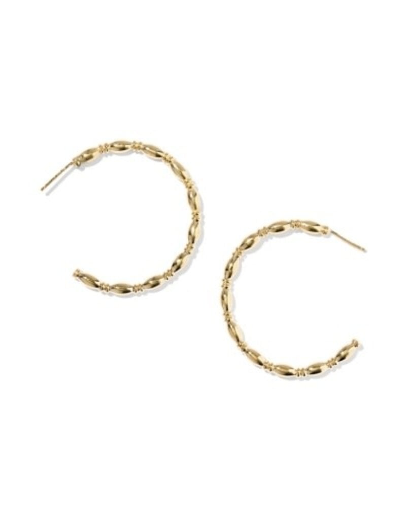 KENDRA SCOTT Miriam Large Bead 14k Gold-Filled Hoop Earrings