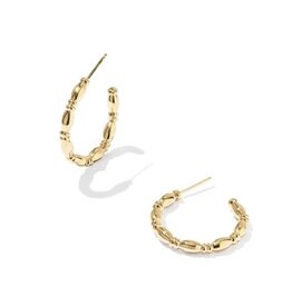 KENDRA SCOTT Miriam Small Bead 14k Gold-Filled Hoop Earrings